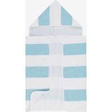 Stripy Hooded %100 Pamuk Bebek Havlusu Turkuaz 60x90 - Standart