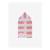 Stripy Hooded Pamuk Bebek Havlusu Koral 60x90