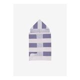 Stripy Hooded Pamuk Bebek Havlusu Lacivert 60x90
