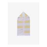 Stripy Hooded Pamuk Bebek Havlusu Sarı 60x90