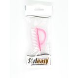 STRLEASY Ergonomik Tutamaklı Tırnak Temizleme Fırçası, Çift Taraflı, Pembe, Plastik, El ve Ayak Manikür Pedikür Fırçası, Model 7036