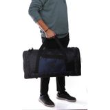 Strong Bag Kumaş Seyahat Valizi Spor Hastane Asker Çantası El ve Omuz Çantası Hostes Valiz - Kırmızı - Siyah - Lacivert