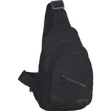 Strong Bag Strong Kanvas Çapraz Askılı Göğüs ve Sırt Çantası, Body Bag Çanta - Siyah