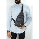 Strong Bag Strong Keten Omuz ve Göğüs Çantası, Body Bag Çapraz Sırt Çantası NP2031 - Siyah