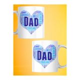 STRONG DAD KALPLİ BABA BASKILI PREMİUM PORSELEN KUPA BARDAK 300 ML FGH92KP