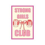 Strong Girls Club – Güçlü Kızlar Kulübü Temalı Dekoratif Hediye Not Kartı Kartpostal| 10×15 cm