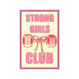 Strong Girls Club Güçlü Kızlar Kulübü Temalı Dekoratif Hediye Not Kartı Kartpostal 10X15 Cm