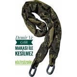 Strong Grade 16 mm 2.5 Metre Kesilmez Motorsiklet Zincir Kilit Motor Kilidi Motorsiklet Kilidi