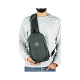 Strong Kulaklık Çıkışlı Tek Kol Göğüs ve Sırt Çantası ,çapraz Çanta Body Bag TK02 - Füme
