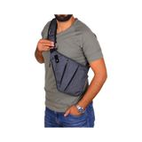 Strong Tek Omuz Çapraz Askılı Göğüs Ve Sırt Çantası,Body Bag Çant Füme fume