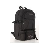 Strong Unisex Kanvas Kumaş Laptop Bölmeli Outdoor Sırt Çantası Dağcı Sırt Çantası Escp01 Siyah