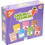 Strongart 5106 Ca Games, Sağlıklı Besinler - Eğitici Oyun Kartları / +3 Yaş - Renkli