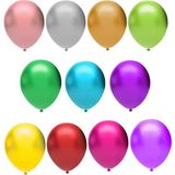 Strongart T121190 Balonevi, Karışık Renk, 12'' Baskısız Metalik Balon 100'LÜ Paket - Renkli