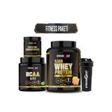 STRONGEST Fitness Paketi, Bisküvi Aromalı Whey Protein, Creatin, Bcaa Ve Shaker Dörtlü Kombinasyon