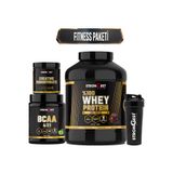 STRONGEST XXL Fitness Paketi, Çikolata Whey Protein, Creatin, Bcaa Ve Shaker Dörtlü Kombinasyon