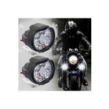 STS Oto Aksesuar 2 Adet Motosiklet Scooter Uyumlu Led Sis Farı Çakar Ve Sabit Mod 6 Ledli