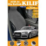 STS Oto Aksesuar Audi A6 Uyumlu Siyah Prestij Serisi Dokuma Kumaş Oto Koltuk Kılıfı Ön Tam Arka Alt