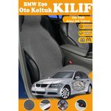 STS Oto Aksesuar Bmw E90 Uyumlu Siyah Prestij Serisi Dokuma Kumaş Oto Koltuk Kılıfı Ön Tam Arka Alt