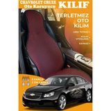STS Oto Aksesuar Chavrolet Cruze Uyumlu Kırmızı Prestij Serisi Dokuma Kumaş Oto Koltuk Kılıfı Ön Tam Arka Alt
