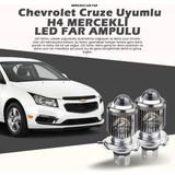 STS Oto Aksesuar Chevrolet Cruze Mercek LED Xenon Şimşek Etkili Oto Ampul Tek Renk Beyaz - 00-Beyaz - 1