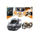 STS Oto Aksesuar Fiat Ducato Uyumlu, Universal Mercekli LED Angel Sis Farı, 76MM Turuncu Renk