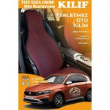 STS Oto Aksesuar Fiat Egea Cross Uyumlu Kırmızı Prestij Serisi Dokuma Kumaş Oto Koltuk Kılıfı Ön Tam Arka Alt