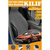 STS Oto Aksesuar Fiat Egea Cross Uyumlu Siyah Prestij Serisi Dokuma Kumaş Oto Koltuk Kılıfı Ön Tam Arka Alt