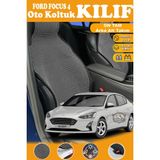 STS Oto Aksesuar Ford Focus 4 Uyumlu Siyah Prestij Serisi Dokuma Kumaş Oto Koltuk Kılıfı Ön Tam Arka Alt