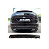 STS Oto Aksesuar Ford Focus Uyumlu 2 HB Difüzör Arka Tampon Eki 2 Egzoz Çıkışlı Siyah Lüx Tip