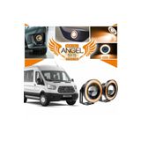 STS Oto Aksesuar Ford Transit Tüm Modeller Uyumlu, Universal Mercekli LED Angel Sis Farı, 76MM Turuncu Renk