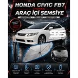 STS Oto Aksesuar Honda Civic Fb7 Araç Ön Cam Güneşliği Katlanabilir Şemsiye Oto Güneşlik Uv Korumalı Gölgelik Araba Oto Şemsiyesi