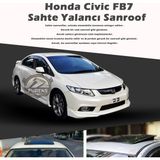 STS Oto Aksesuar Honda Civic Fb7 Parlak Siyah Yalancı Çakma Sahte Sunroof
