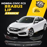 STS Oto Aksesuar Honda Civic Fc5 Fk7 Uyumlu Brabus Ön Lip 3 Parça Kanatlı Lip