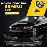 STS Oto Aksesuar Honda Civic Fd6 Uyumlu Brabus Ön Lip 3 Parça Kanatlı Lip