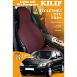 STS Oto Aksesuar Hyundai Getz Uyumlu Kırmızı Prestij Serisi Dokuma Kumaş Oto Koltuk Kılıfı Ön Tam Arka Alt