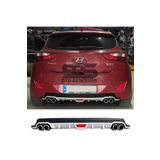 STS Oto Aksesuar Hyundai I30 Difüzör Arka Tampon Eki 4 Egzoz Çıkışlı Gri Tip