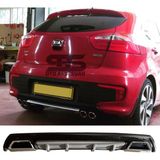 STS Oto Aksesuar Kia Rio Difüzör Arka Tampon Eki 2 Egzoz Çıkışlı Gri Lüx Tip