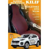 STS Oto Aksesuar Kia Sportage Uyumlu Kırmızı Prestij Serisi Dokuma Kumaş Oto Koltuk Kılıfı Ön Tam Arka Alt