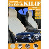STS Oto Aksesuar Mercedes A180 Uyumlu Bej Prestij Serisi Dokuma Kumaş Oto Koltuk Kılıfı Ön Tam Arka Alt