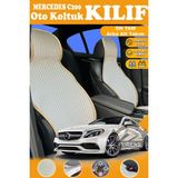 STS Oto Aksesuar Mercedes C200 Uyumlu Bej Prestij Serisi Dokuma Kumaş Oto Koltuk Kılıfı Ön Tam Arka Alt