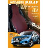 STS Oto Aksesuar Nissan Qashqai Uyumlu Kırmızı Prestij Serisi Dokuma Kumaş Oto Koltuk Kılıfı Ön Tam Arka Alt