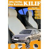STS Oto Aksesuar Opel Vectra Uyumlu Bej Prestij Serisi Dokuma Kumaş Oto Koltuk Kılıfı Ön Tam Arka Alt