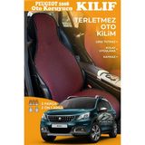 STS Oto Aksesuar Peugeot 2008 Uyumlu Kırmızı Prestij Serisi Dokuma Kumaş Oto Koltuk Kılıfı Ön Tam Arka Alt