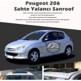 STS Oto Aksesuar Peugeot 206 Parlak Siyah Yalancı Çakma Sahte Sunroof