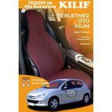 STS Oto Aksesuar Peugeot 206 Uyumlu Kırmızı Prestij Serisi Dokuma Kumaş Oto Koltuk Kılıfı Ön Tam Arka Alt