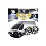 STS Oto Aksesuar Peugeot Boxer Uyumlu, Universal Mercekli LED Angel Sis Farı, 76MM Beyaz Renk