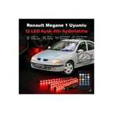 STS Oto Aksesuar Renault Megane 1 Uyumlu RGB Ayak Altı LED 12 Led Kumandalı Müzik Duyarlı Araç İçi Aydınlatma 7 Renk