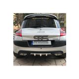 STS Oto Aksesuar Renault Megane 2 Hb Difüzör Arka Tampon Eki 2 Egzoz Çıkışlı Gri