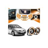 STS Oto Aksesuar Renault Megane 2 Uyumlu, Universal Mercekli LED Angel Sis Farı, 76MM Turuncu Renk