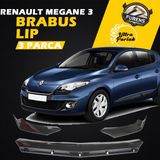 STS Oto Aksesuar Renault Megane 3 Uyumlu Brabus Ön Lip 3 Parça Kanatlı Lip